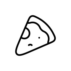 Pizza slice icon Outline vector for web ui