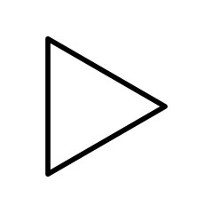 Play button icon Outline vector for web ui
