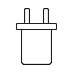 Obraz premium Plug icon Outline vector for web ui