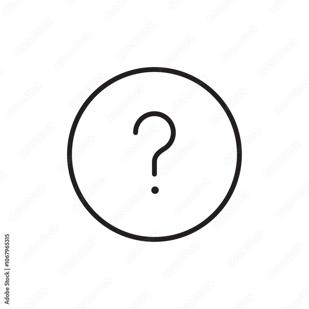 Poster Question icon Outline vector for web ui