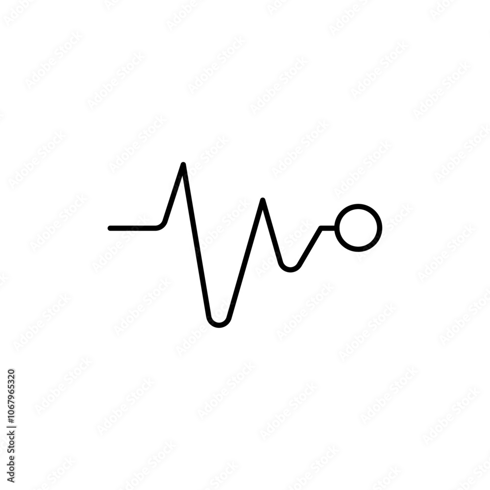 Poster Pulse icon Outline vector for web ui
