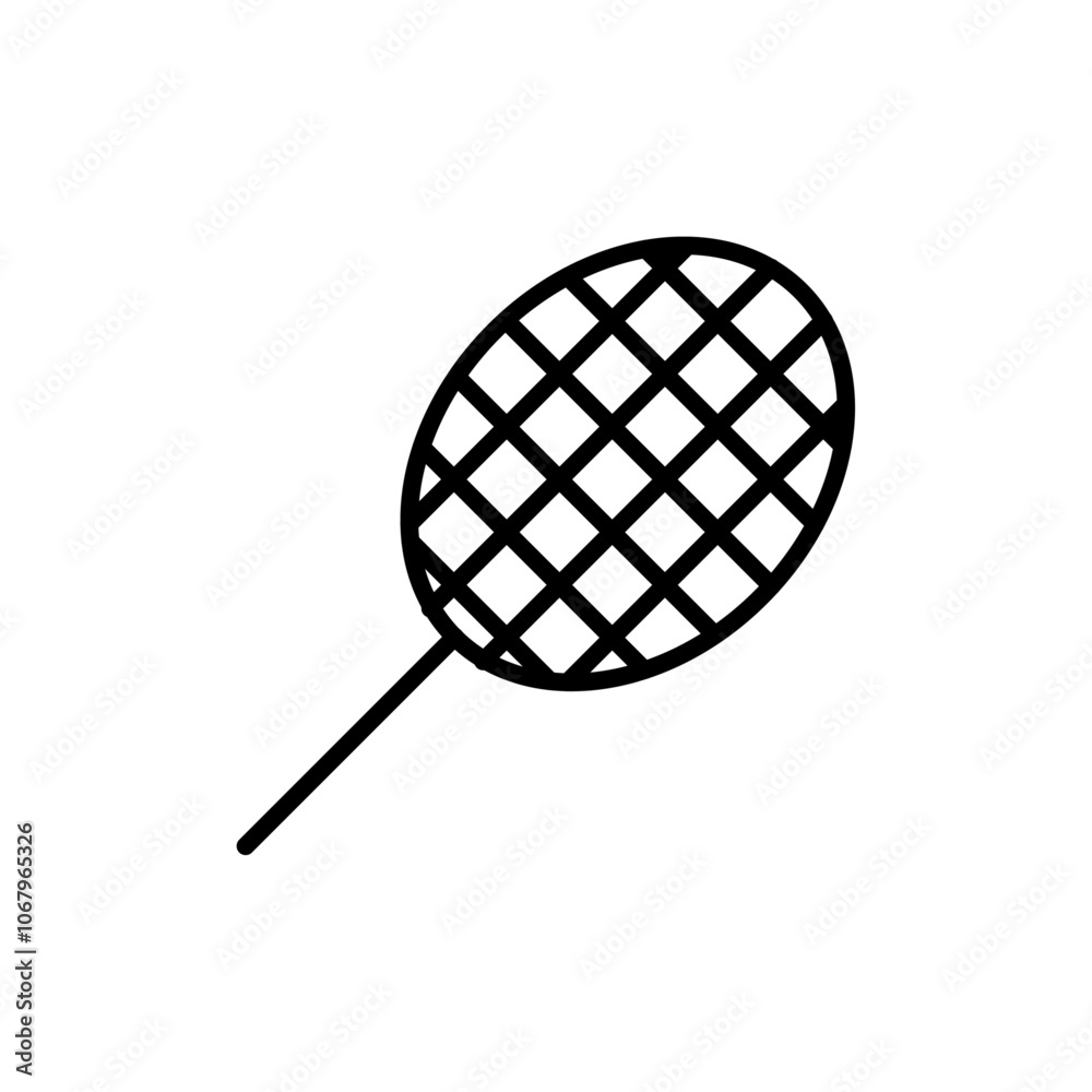 Poster Racket icon Outline vector for web ui