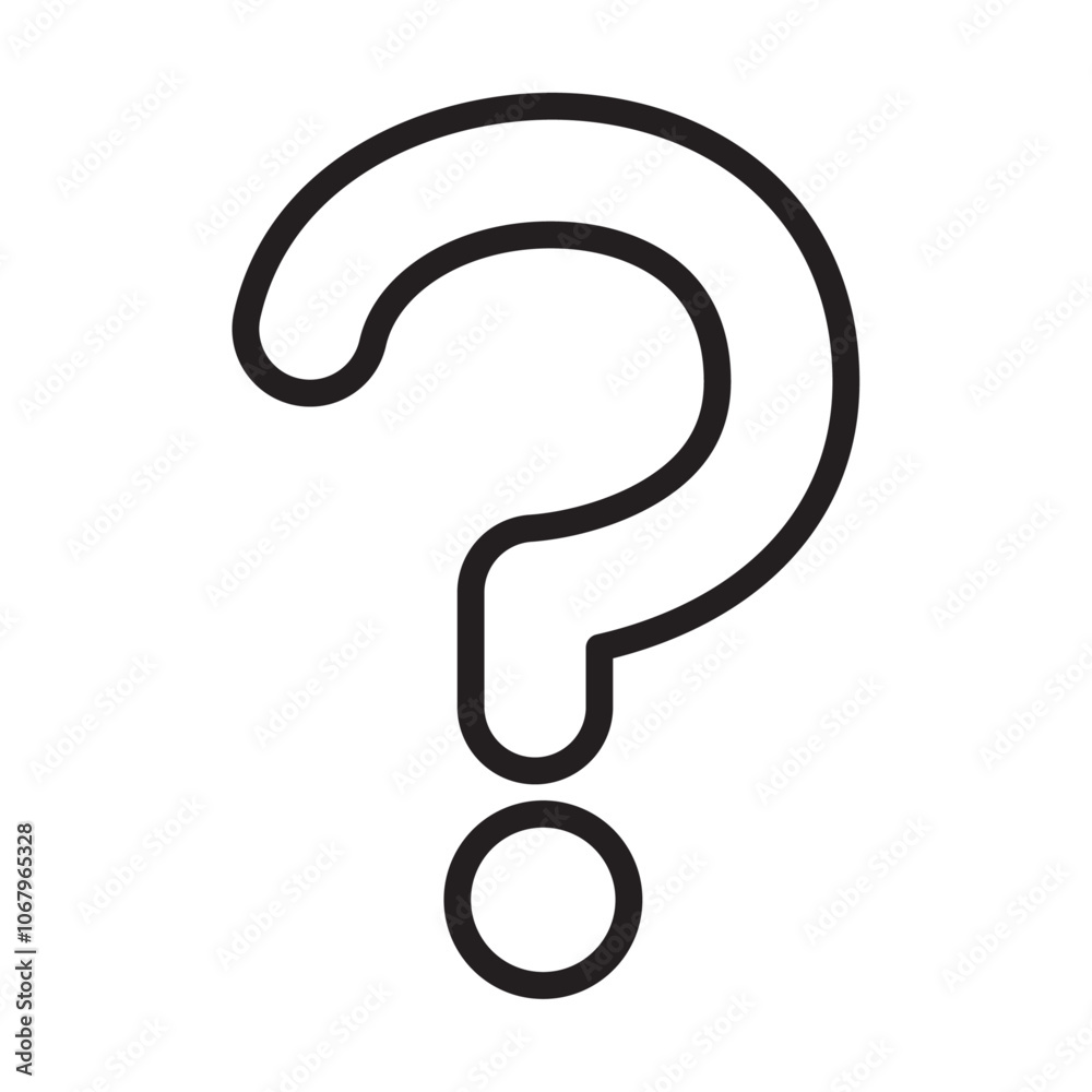 Poster Question icon Outline vector for web ui