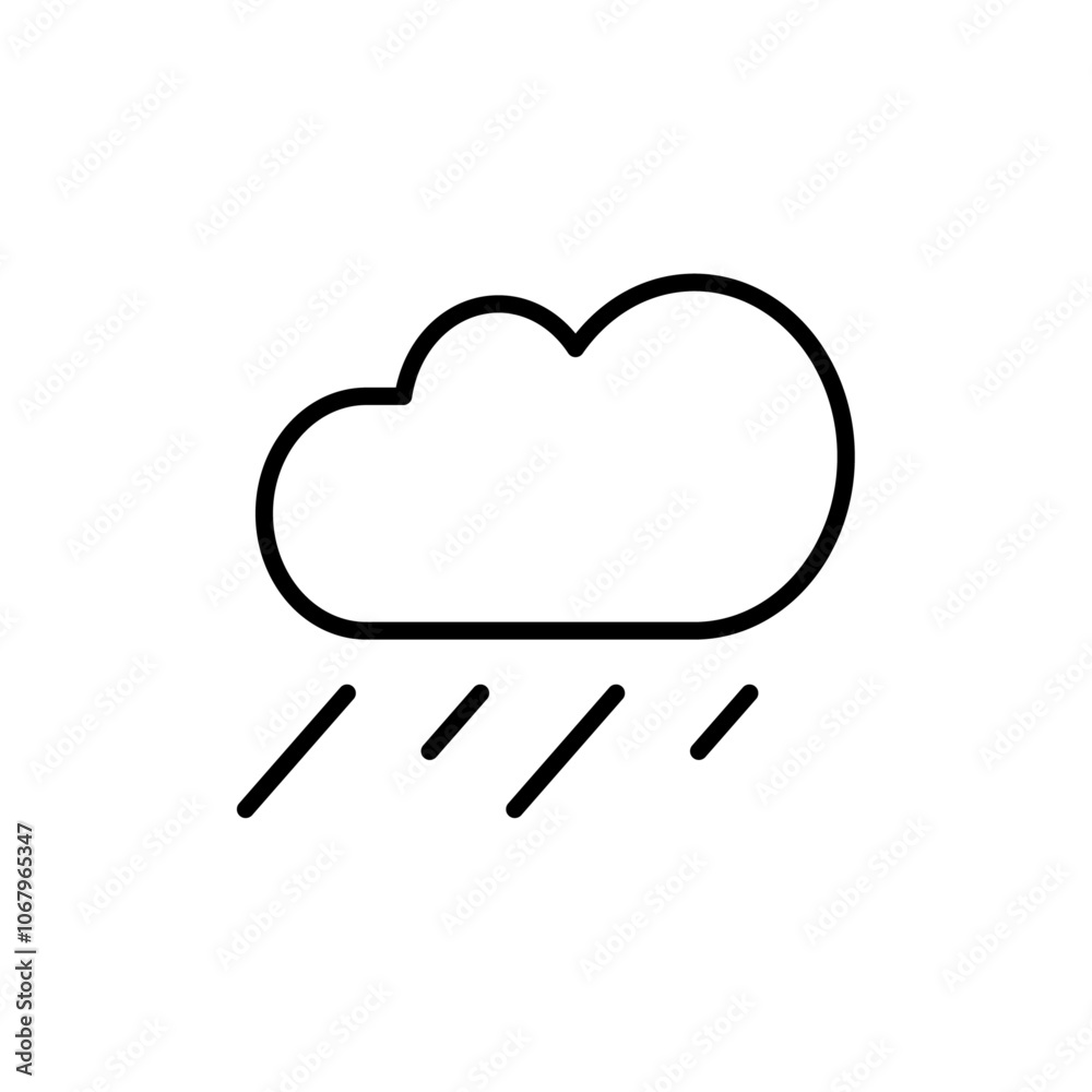Aufkleber rain icon outline vector for web ui