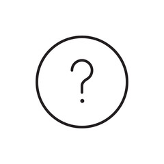 Question icon Outline vector for web ui