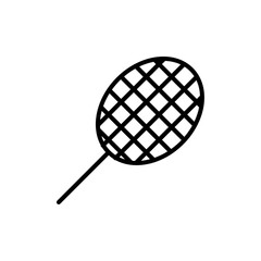 Racket icon Outline vector for web ui