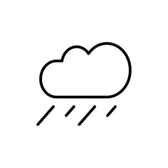 Rain icon Outline vector for web ui