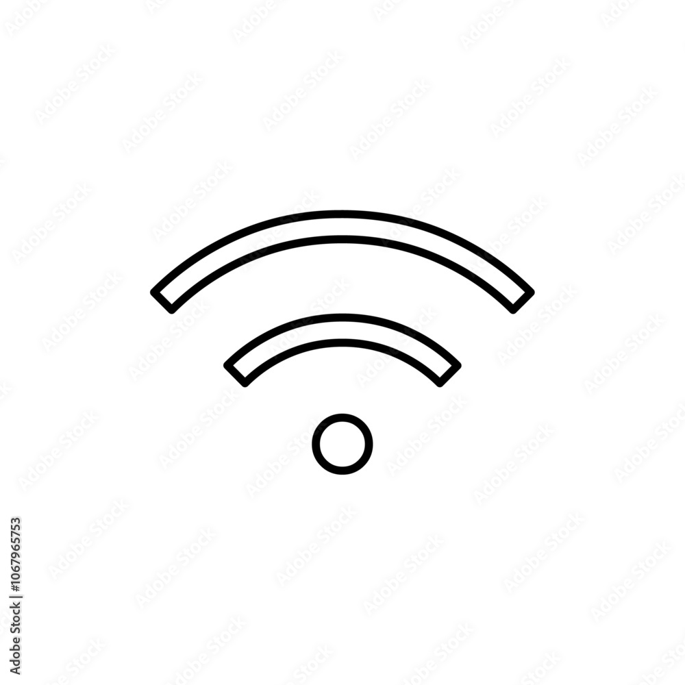 Poster Signal icon Outline vector for web ui