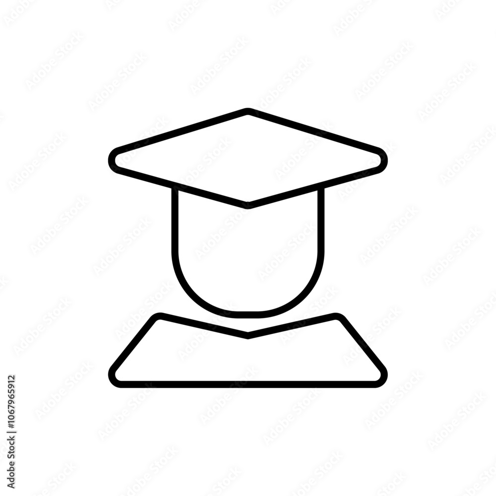 Poster Student icon Outline vector for web ui