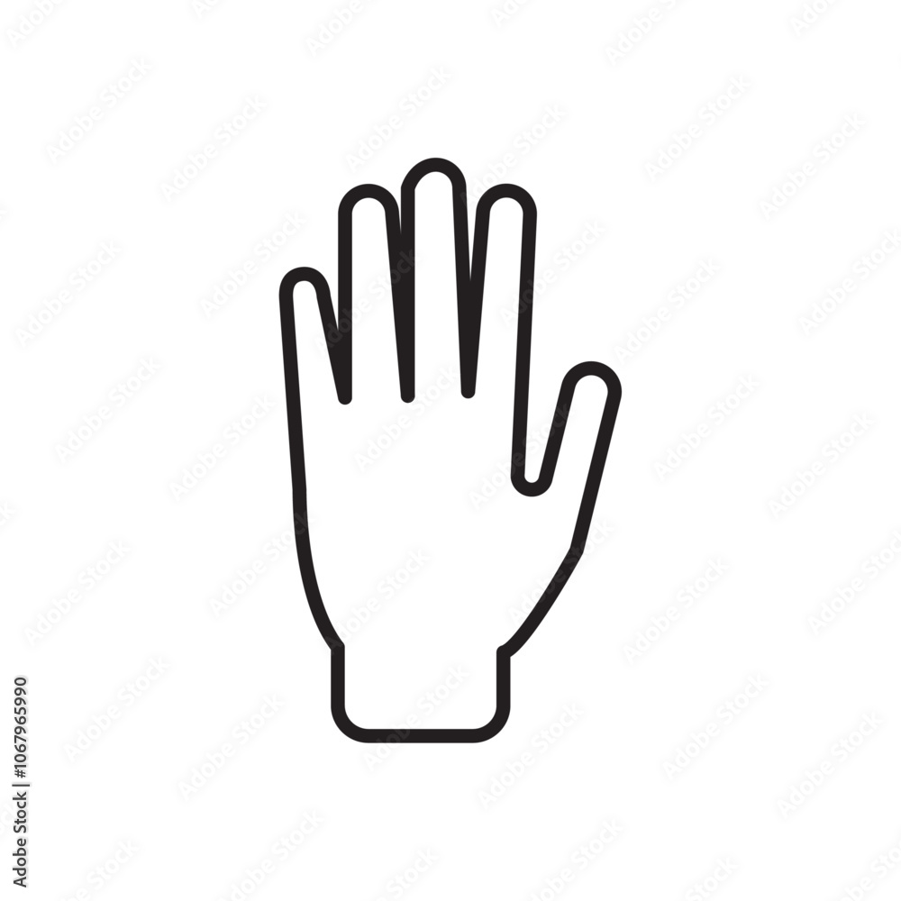 Aufkleber Stop icon Outline vector for web ui