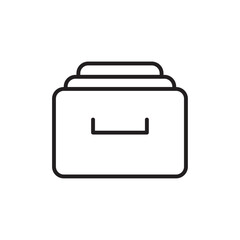 Store files icon Outline vector for web ui