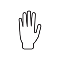 Stop icon Outline vector for web ui