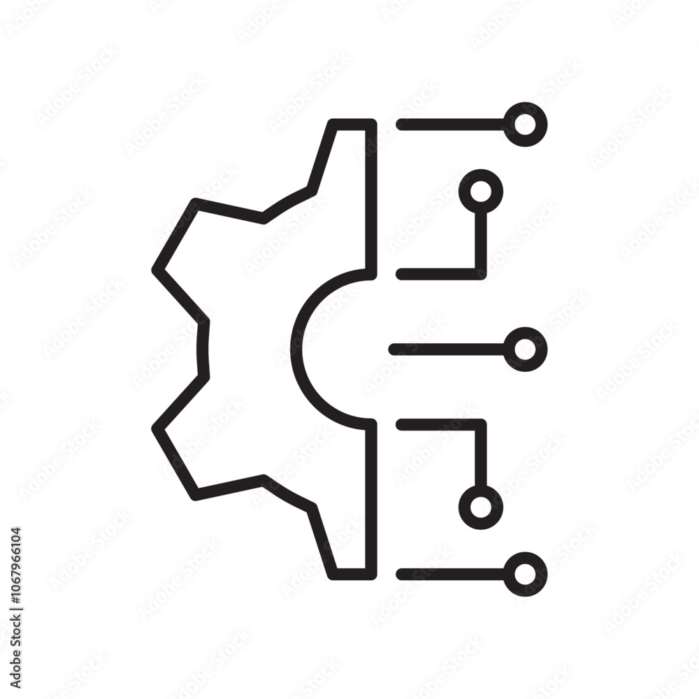 Poster Technology icon Outline vector for web ui