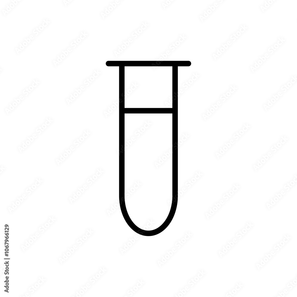 Aufkleber test tube icon outline vector for web ui