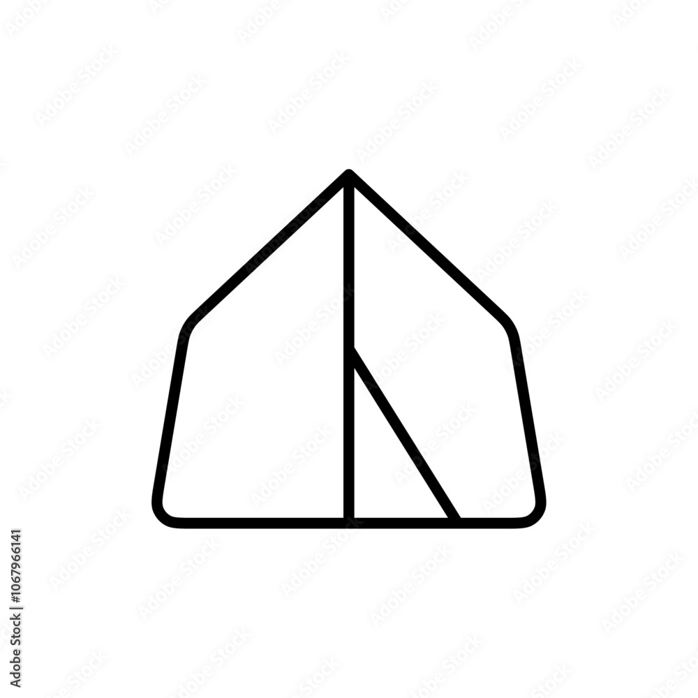 Aufkleber Tent icon Outline vector for web ui