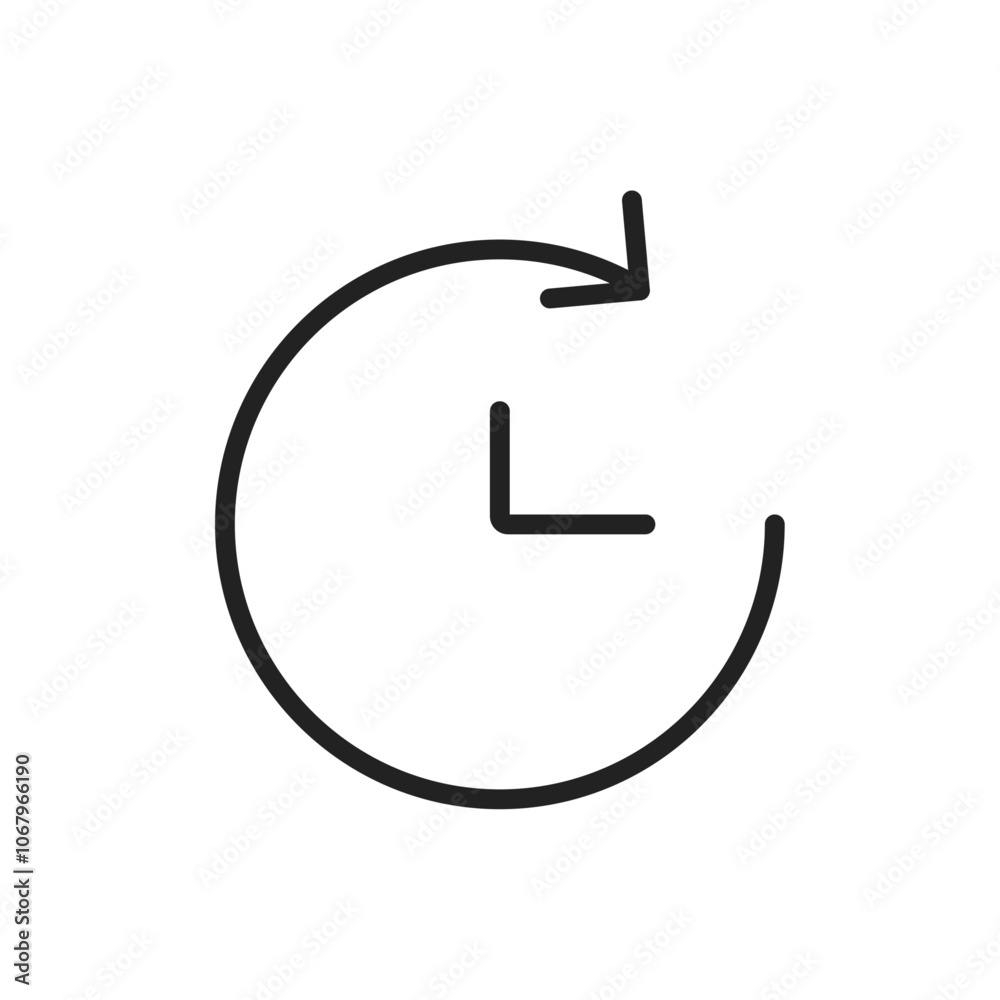 Poster Time forward icon Outline vector for web ui