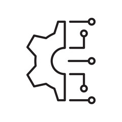 Technology icon Outline vector for web ui