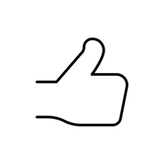 Thumb icon Outline vector for web ui