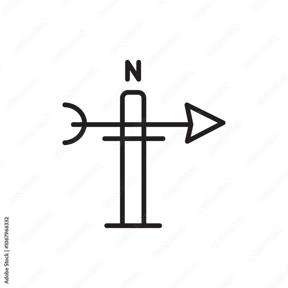 Poster veleta icon outline vector for web ui