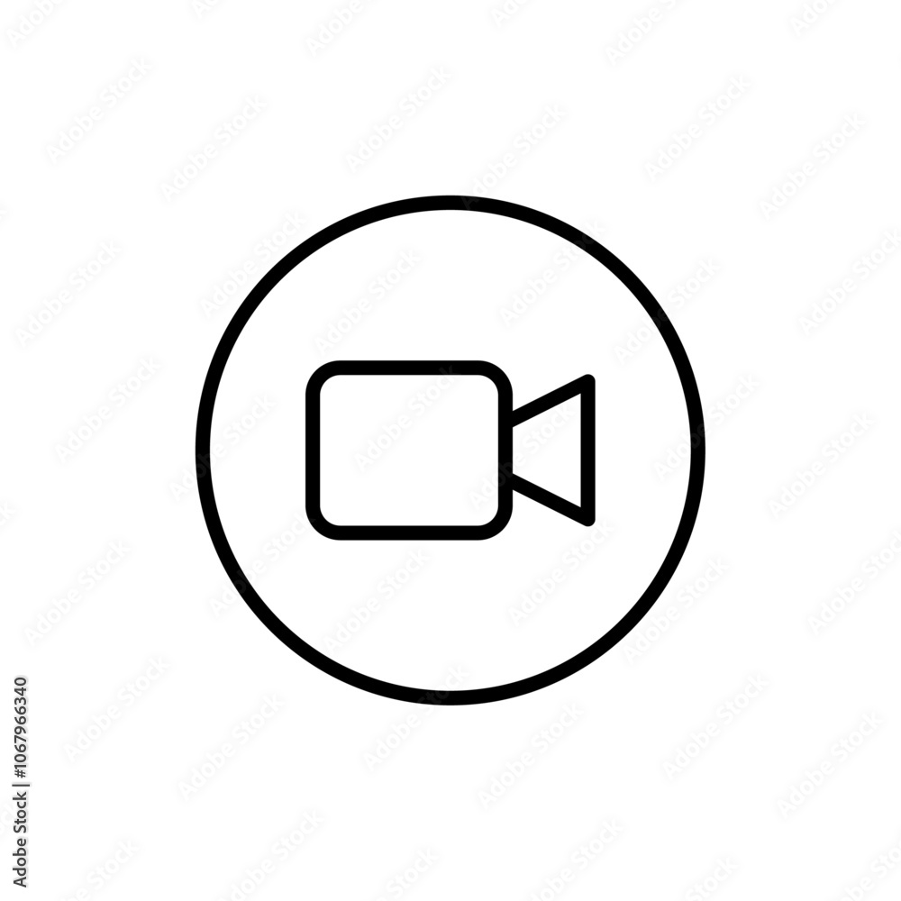 Poster Video call icon Outline vector for web ui