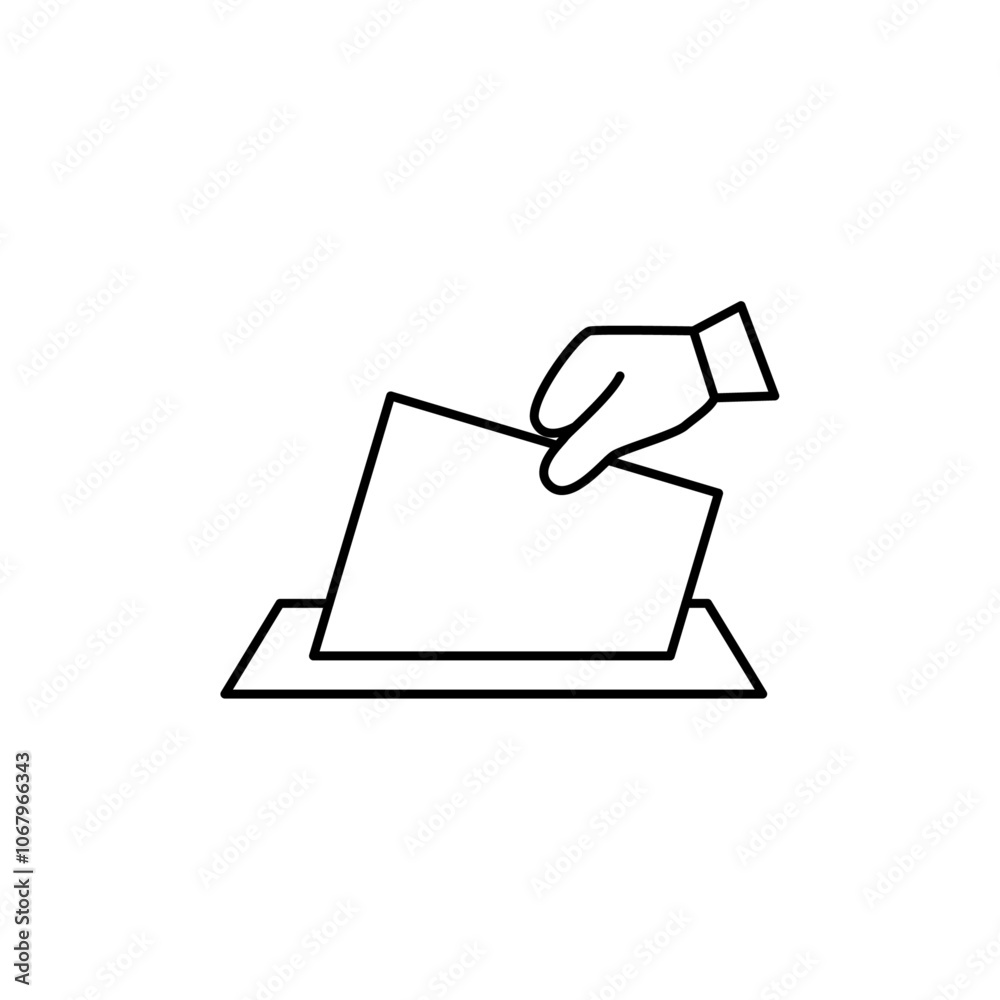 Poster Voting icon Outline vector for web ui