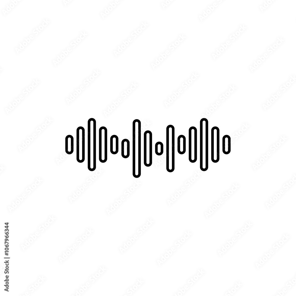 Poster Voice icon Outline vector for web ui
