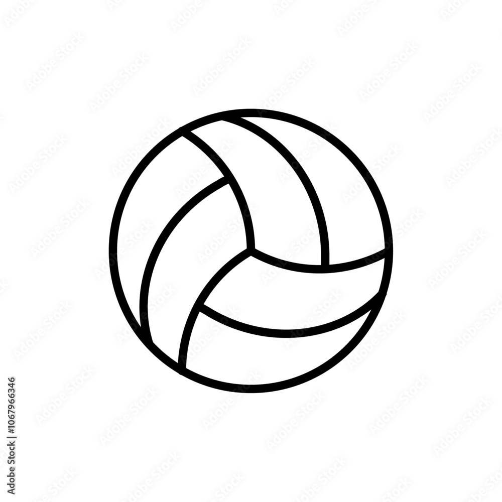 Aufkleber volley ball icon outline vector for web ui