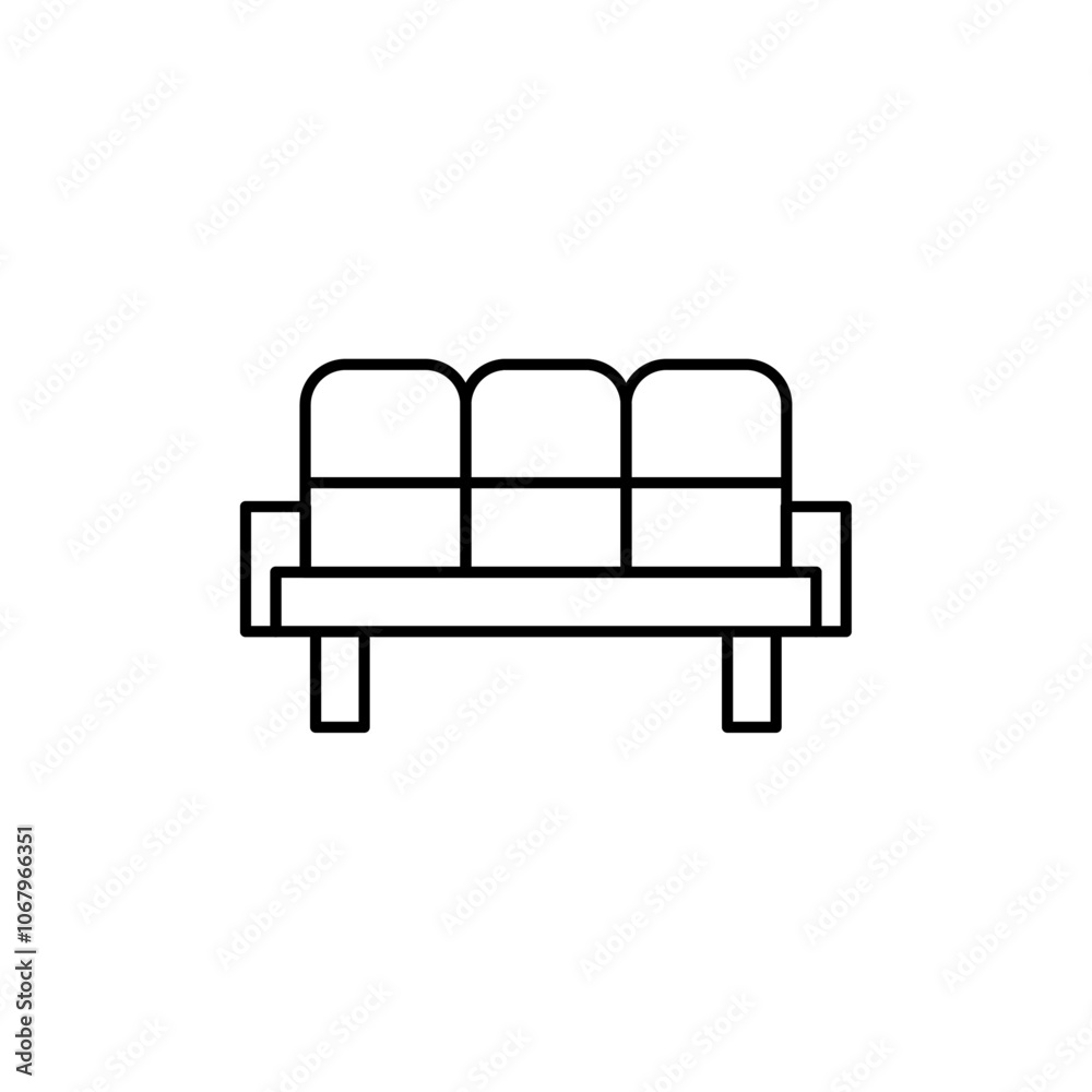 Poster Waiting Room icon Outline vector for web ui