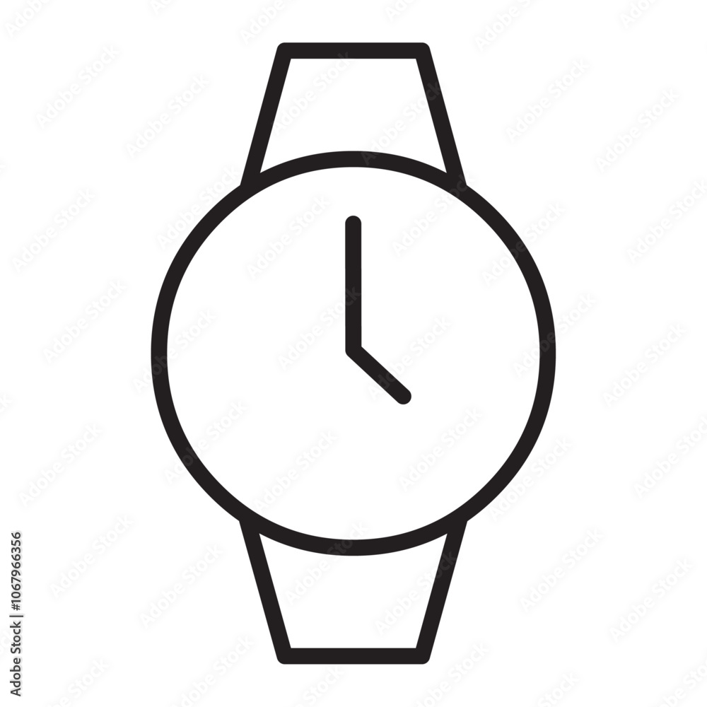 Poster watch icon outline vector for web ui