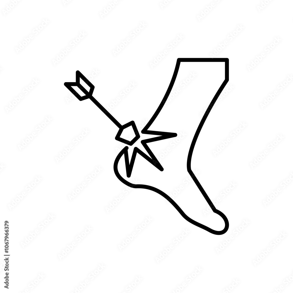 Aufkleber Weakness icon Outline vector for web ui