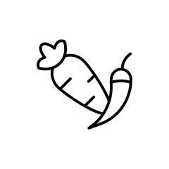 Vegetable icon Outline vector for web ui