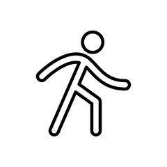 Walk icon Outline vector for web ui
