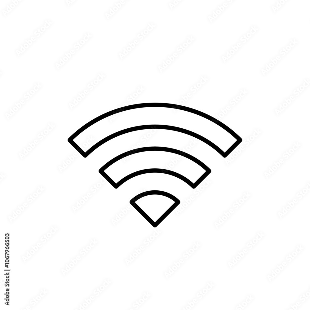 Poster Wifi icon Outline vector for web ui
