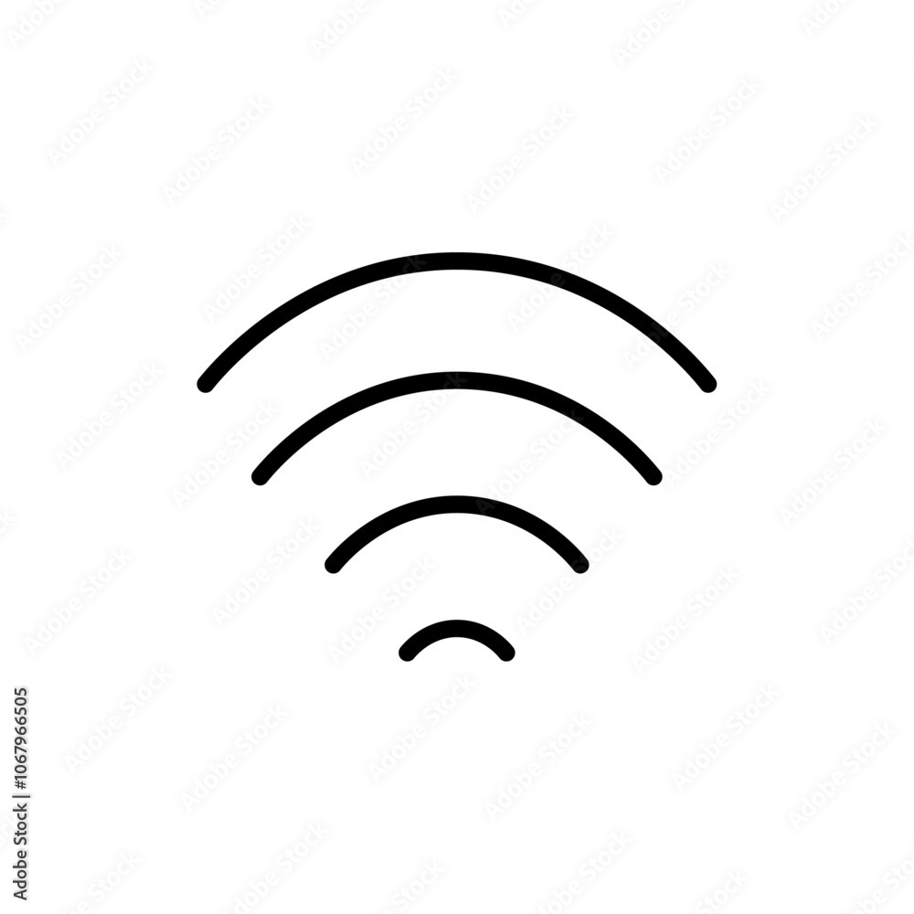Poster Wifi Signal icon Outline vector for web ui