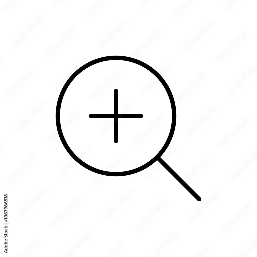 Poster Zoom in icon Outline vector for web ui