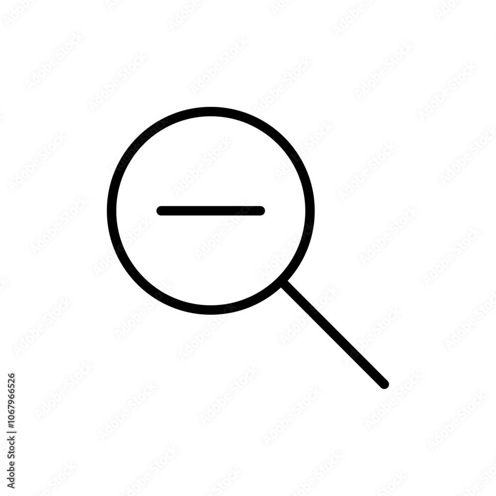 Poster Zoom out icon Outline vector for web ui