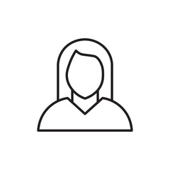 Woman icon Outline vector for web ui
