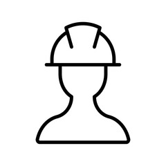 Worker icon Outline vector for web ui