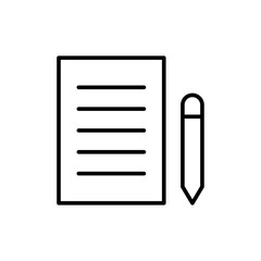 Writing icon Outline vector for web ui