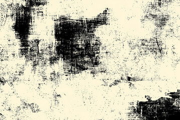 Abstract black and white grunge texture with distressed patterns, rough surfaces, and weathered...