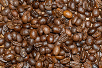Roasted Coffee Beans Close-Up