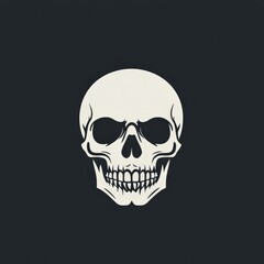 Fototapeta premium Modern skull logo with clean lines, sleek and stylish, minimalistic