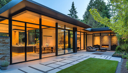 Naklejka premium Minimalist and unique interior design in the house