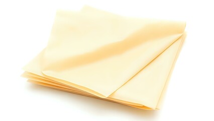 Beeswax Food Wraps on White Background for Plastic-Free Food Storage Concept