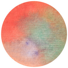 Watercolor hand painted circles texture. Watercolour circle elements for design.
