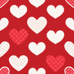 Heart Love Seamless Pattern Background Vector