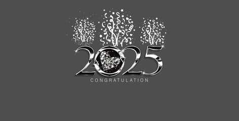 A vibrant illustration Design celebrating the year 2025