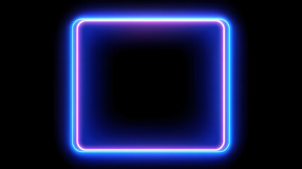 Square neon with light. Neon. Illustration