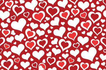 Heart Love Seamless Pattern Background Vector