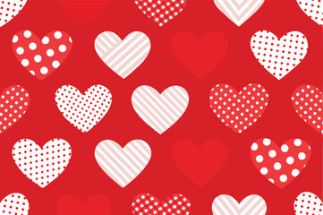 Heart Love Seamless Pattern Background Vector